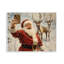 Plaque murale Père Noël avec des rennes, design par Arlington Prints