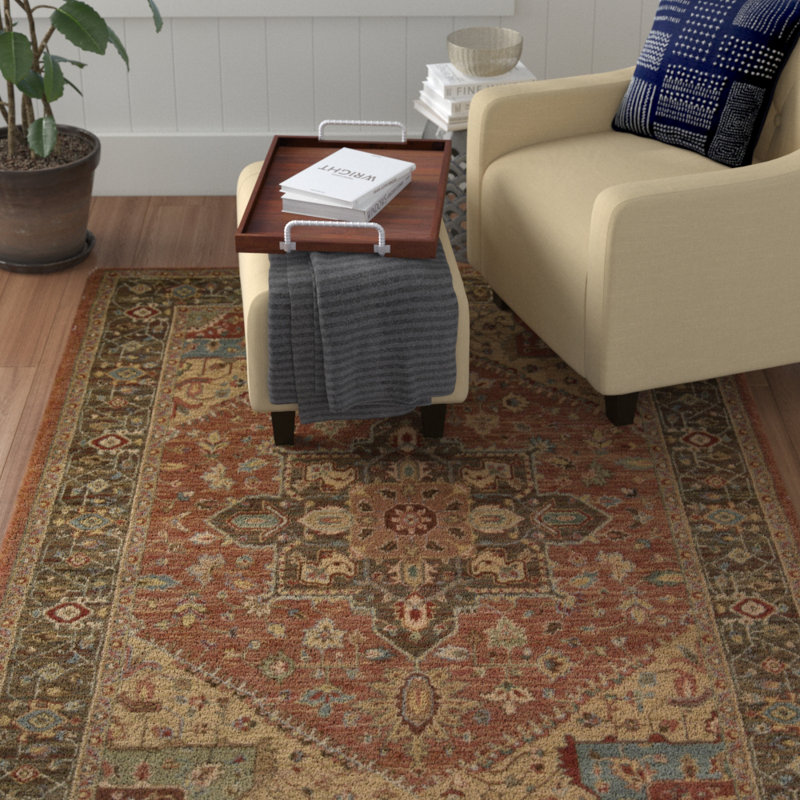 Bardwell Oriental Wool Area Rug, Rectangle 229 x 290cm
