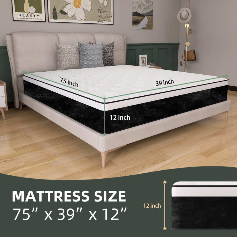 Chevni Medium Hybrid Mattress Pocket Spring with CertiPUR-US Certified Foam