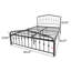 Base de lit plateforme en métal Wagar-995086083-995086143