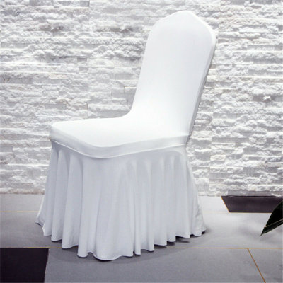 Set Of 25 Ruffled Stretchable Wedding Chair Cover -  LUVODI, Z8GBZQ-WT-25-V2-HULU