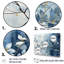 «Blue On», Leaves on Branch I - feuilles, ensemble d'art mural sur toile-107748476-107748475