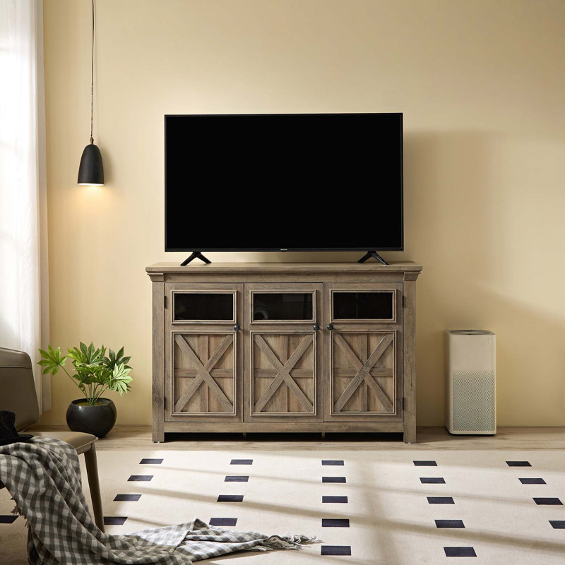 Corrinn 52.99 Sideboard, Storage Cabinet, TV Stand with Three doors, Gray Wash, 34.28" H x 53" W x 15.35" D Incorrect