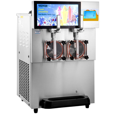 VEVOR Commercial Slushy Machine, 8L / 2.1 Gal Double Bowl Margarita Machine, 1155W Stainless Steel Margarita Smoothie Frozen Drink Maker, Slushie Machine For Party Cafes Restaurants Bars Home