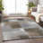Premium Machine Washable Tweedy Silver Rug-130953109