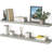 Miami 48" W x 8" D Floating Shelves Set with Invisible Wall Mount Brackets-359797075