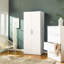 Mia Range-chaussures haut avec six tablettes en blanc
