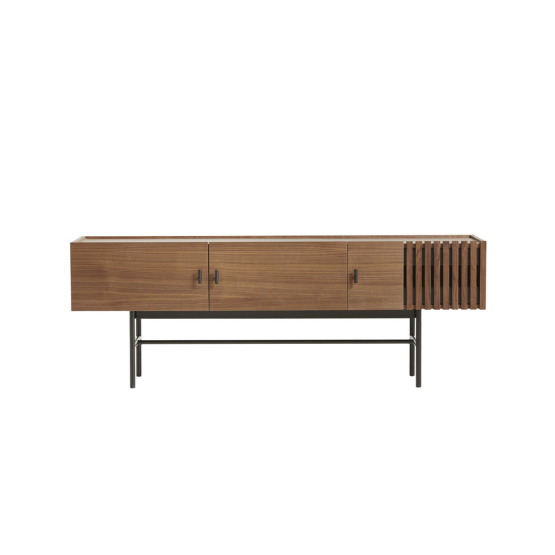 Array Low Sideboard (150 Cm), Black/Walnut