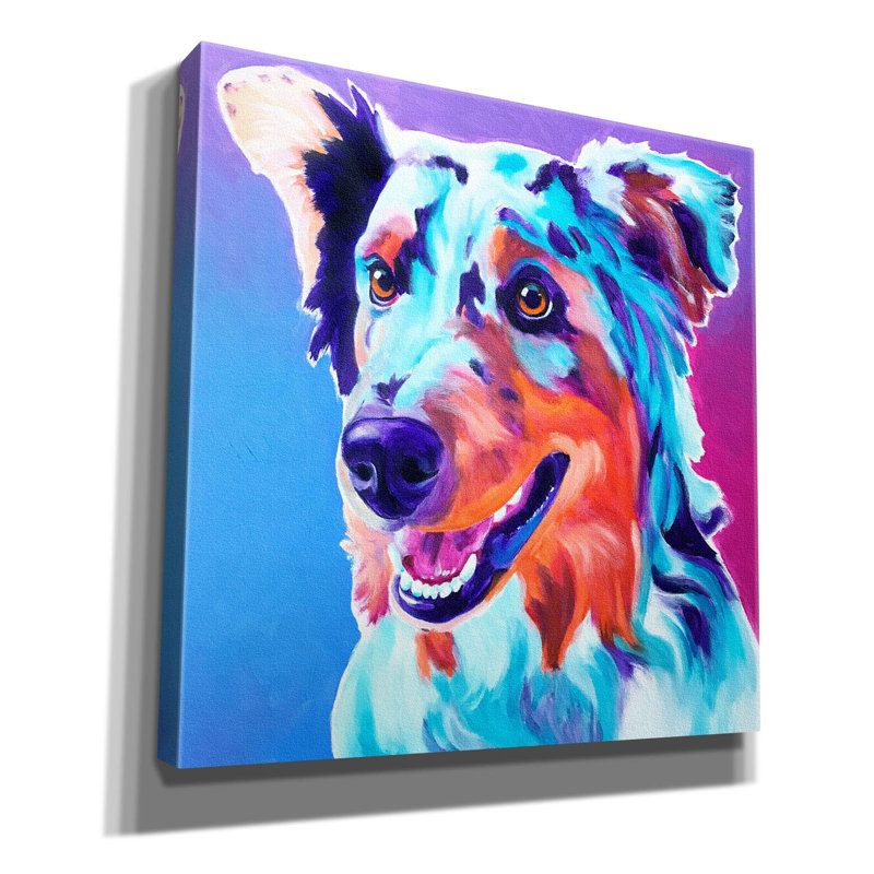 «Aussie - Pepper» par Dawg Painter, H 12 po x l 12 po x P 0,75 po