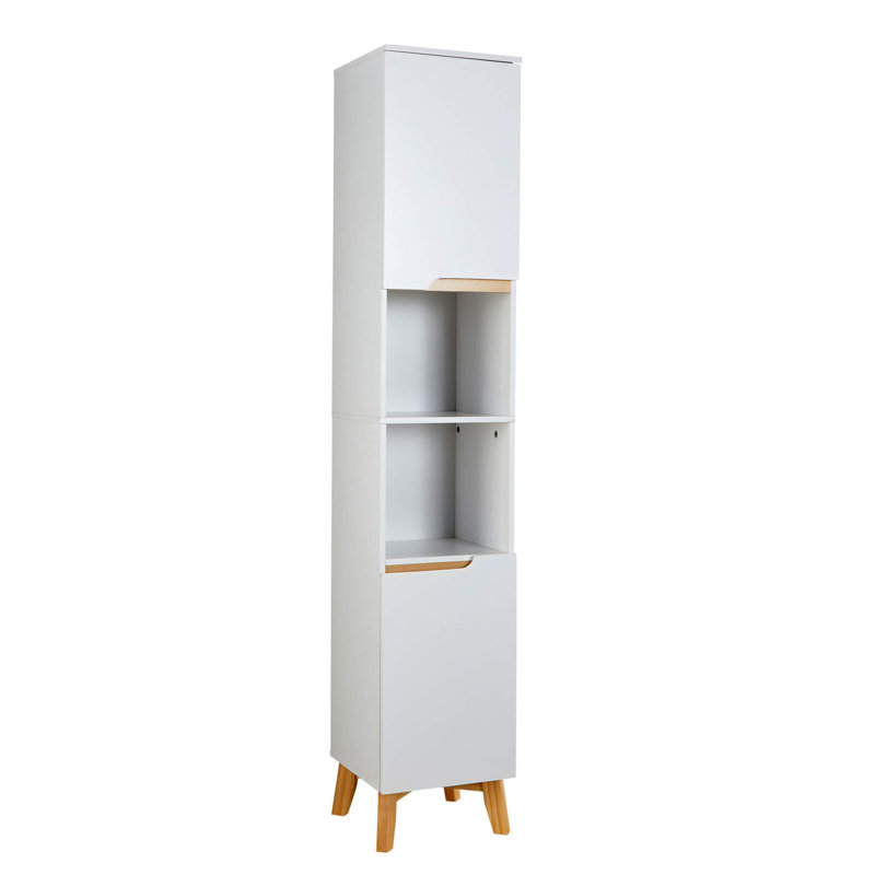 Florence Freestanding Tall Bathroom Cabinet, White