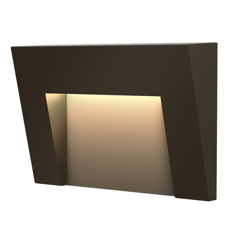Taper 12V Integrated LED Horizontal Outdoor Deck Sconce, Bronze, 3" H x 4.5" W x 1.25" D