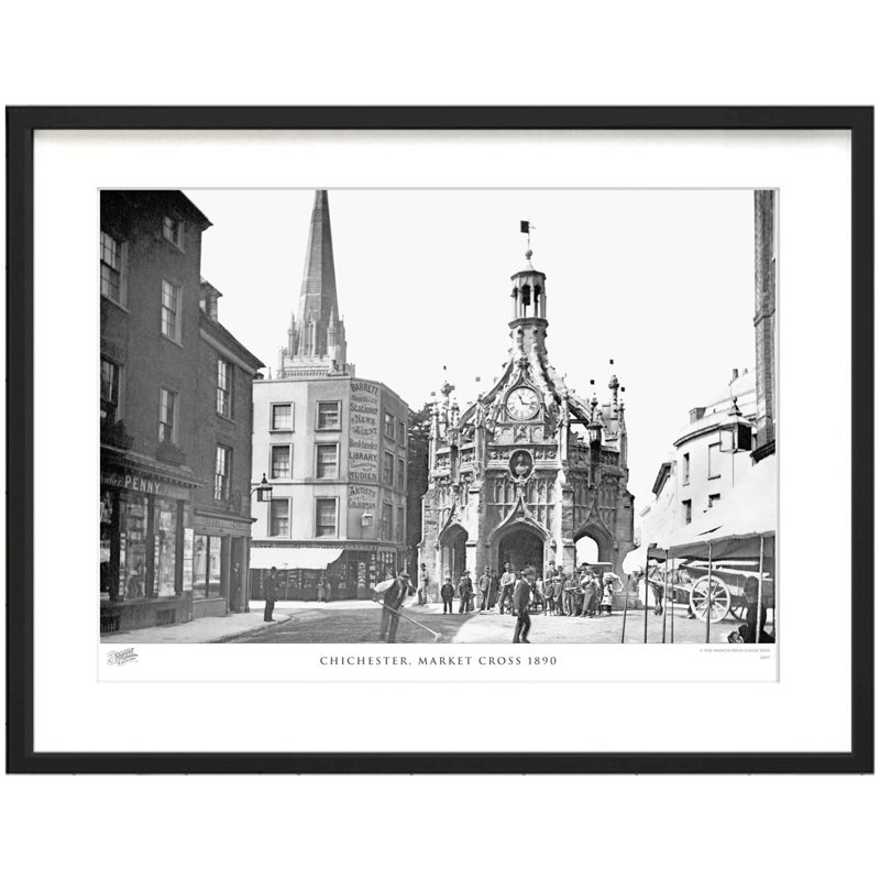 Chichester, Market Cross 1890 by Francis Frith - Single Picture Frame Print, 40cm H x 50cm W x 2.3cm D