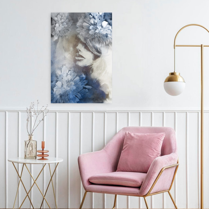 Art floral contemporain, H 24 po x l 16 po