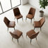 Chaise d'appoint rembourrée en similicuir (dossier de 6)