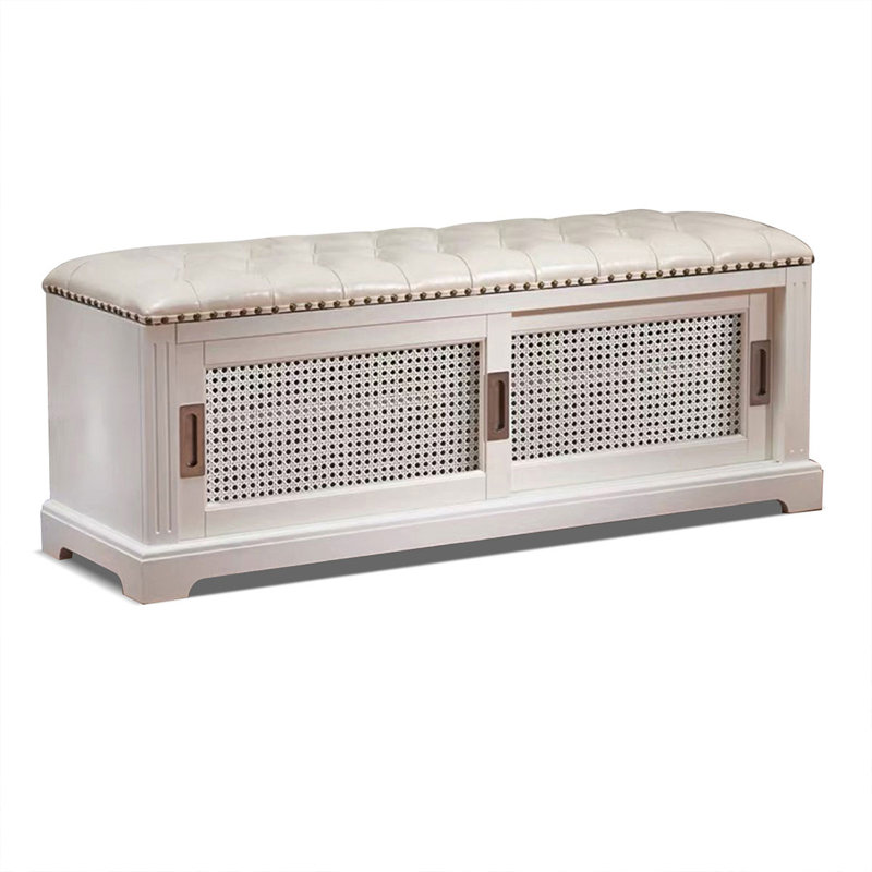 White Upholstered Bench