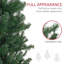 8' Tall Unlit Slim Fir Artificial Christmas Tree With Realistic Branches, And 1168 Tips