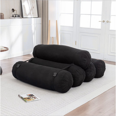 Canapé de plancher réglable, canapé paresseux en velours côtelé avec sangles réglables pour des configurations polyvalentes, chaise de loisirs multi-personnes, convient au salon, à la chambre à coucher et plus encore