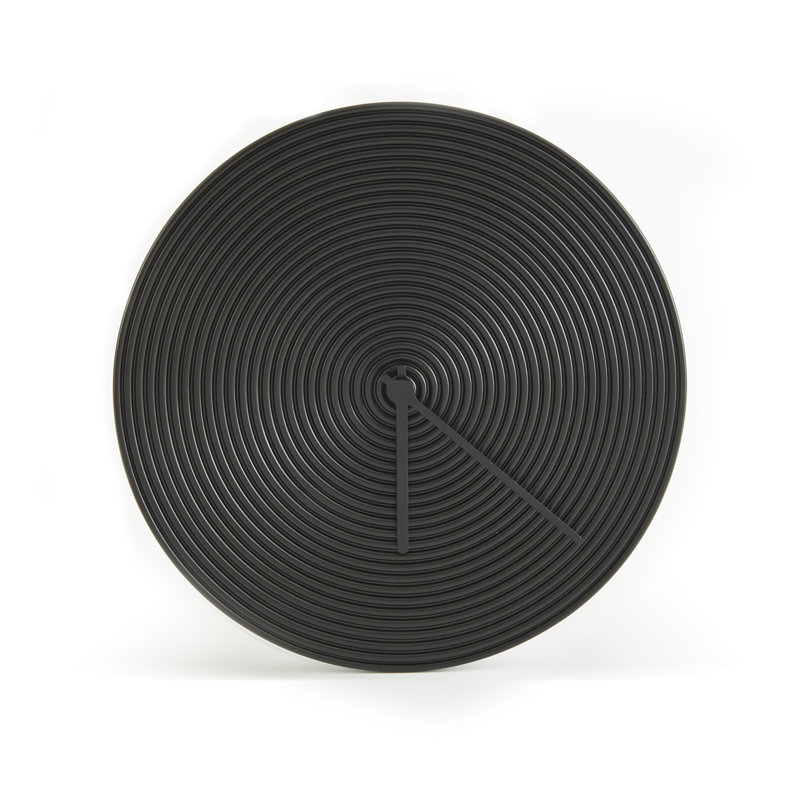 Ceramic, Metal Wall Clock, Deep Black