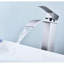 Robinet de salle de bain en nickel brossé avec bec cascade, acier inoxydable, robinet à attrait moderne, poignée simple, surface spécialement traitée,-121664662