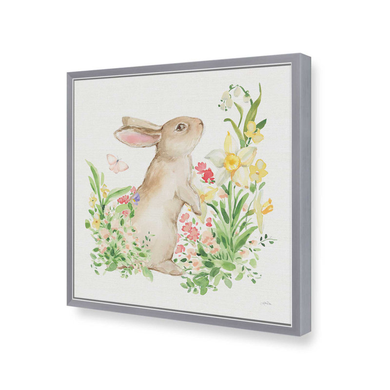 «Spring Celebration I» par Katrina Pete, reproduction d'art, H 30 po x l 30 po, Argent argent