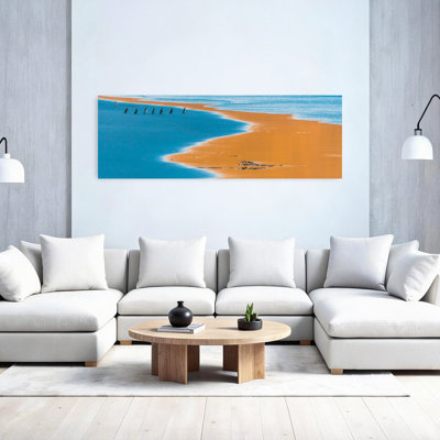 Art mural côtier Penguin Beach March Peaceful Vibrant Contemporary
