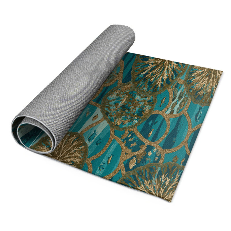 Nature Green Indoor and Outdoor Area Rug, Rectangle 2' x 3'