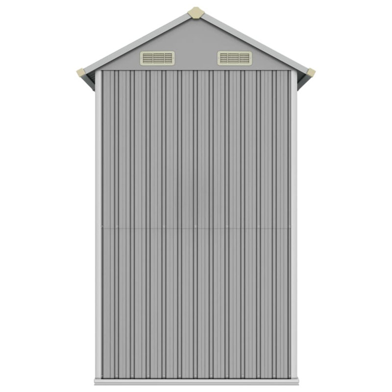 Garden Shed 192X152.5X237 Cm Galvanised Steel, Light Grey