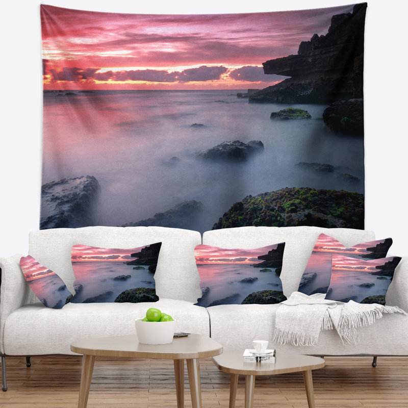 Tapisserie de plage samarra de mer shore de mer, H 50 po x l 60 po