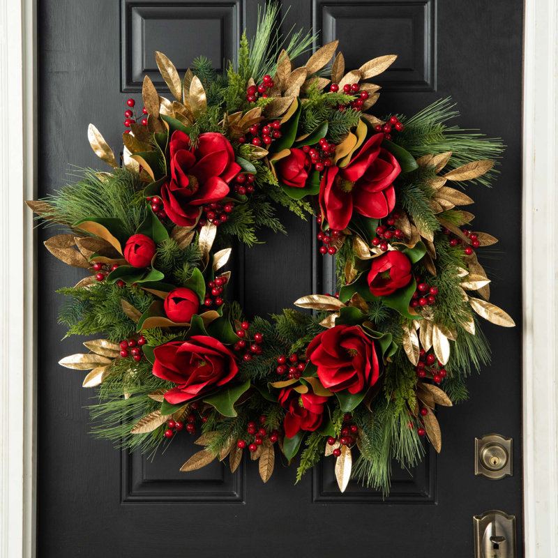 Handcrafted Faux Berry Silk 32'' Wreath