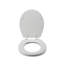 Windermere Wooden Toilet Seat - No More Movement Grip Pad Hinges, Adjustable Hinges Fit All Standard Toilets, Bottom Fix, Durable Sustainable Wood and Antibacterial Surface (White Wood)