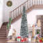 Arbre de Noël artificiel enneigé 9 pi de hauteur avec branches réalistes et 1014 pointes pour un look d'hiver naturel