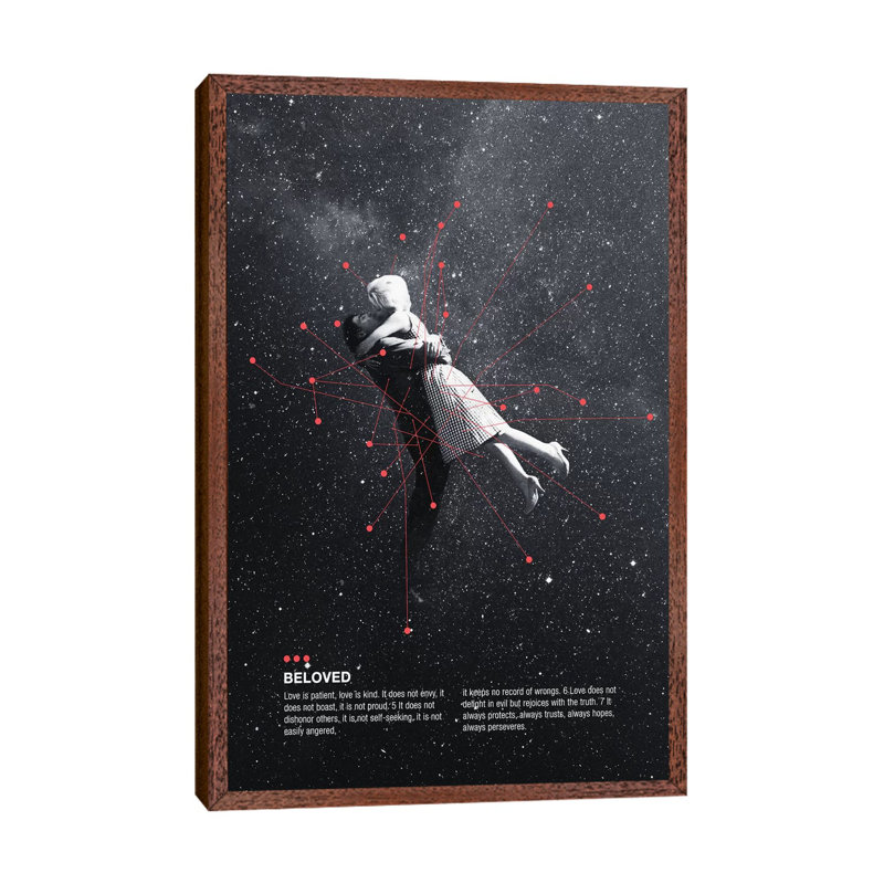 Beloved 1 Piece Wall Art on Canvas, 66.04cm H x 45.72cm W x 3.81cm D, Classic Brown Wood Framed