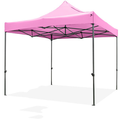 UV Resistant Waterproof 10 X 10 FT Easy Setup Outdoor Pop Up Canopy Tent Gazebo Shelter With Portable Wheeled Bag For Backyard Patio Party Picnic Use