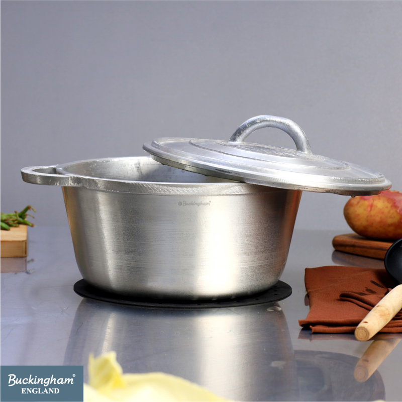 Buckingham Dutch Pot Aluminium Casserole with Lid, 6 litres