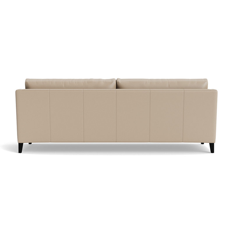 Canapé Gigi No Skirt en cuir 105, 35" H x 105" W x 36" D, Noir, Greenwich Performance Leather - Taupe