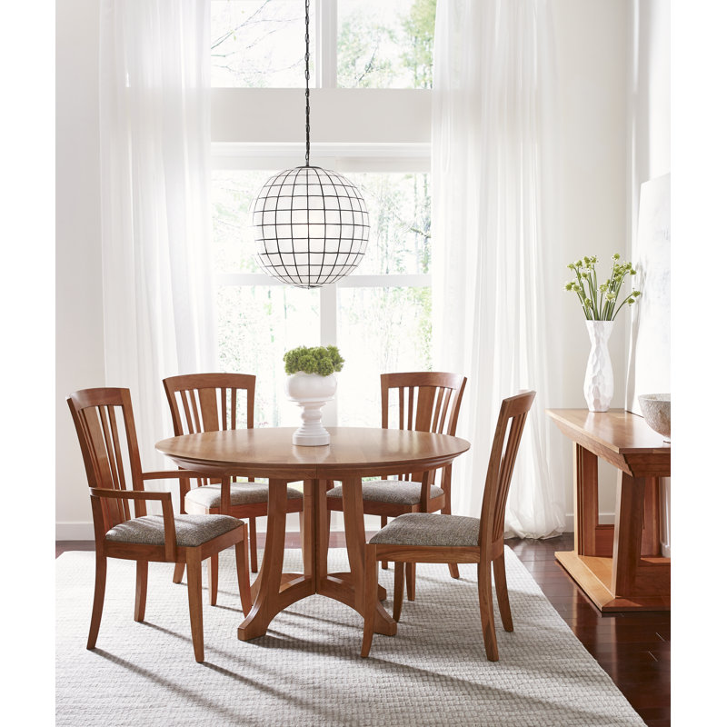 Highlands Round Solid Wood Dining Table, 46" W x 46" L, Central Valley