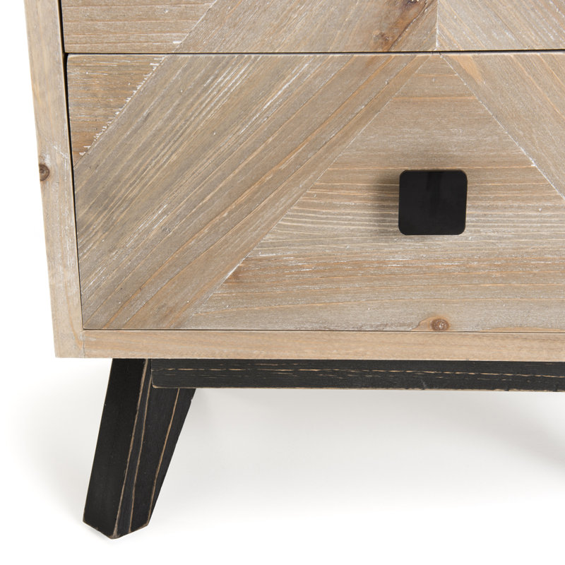 Carty 48cm W Solid Wood Bedside Table