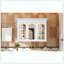 Armoire à pharmacie 40 "avec miroir, armoire de rangement pour salle de bain avec porte miroir et tablettes, armoire de salle de bain murale avec portes en verre