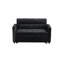 Causeuse convertible en velours noir l 53,5 po avec capitonnage et poches latérales-338445352