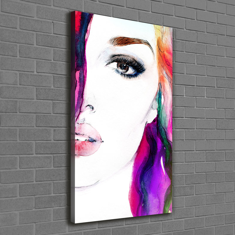 Abstraction Of A Woman - Wrapped Canvas Print