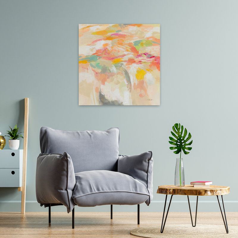 Summer Solstice, art abstrait contemporain, H 24 po x l 24 po