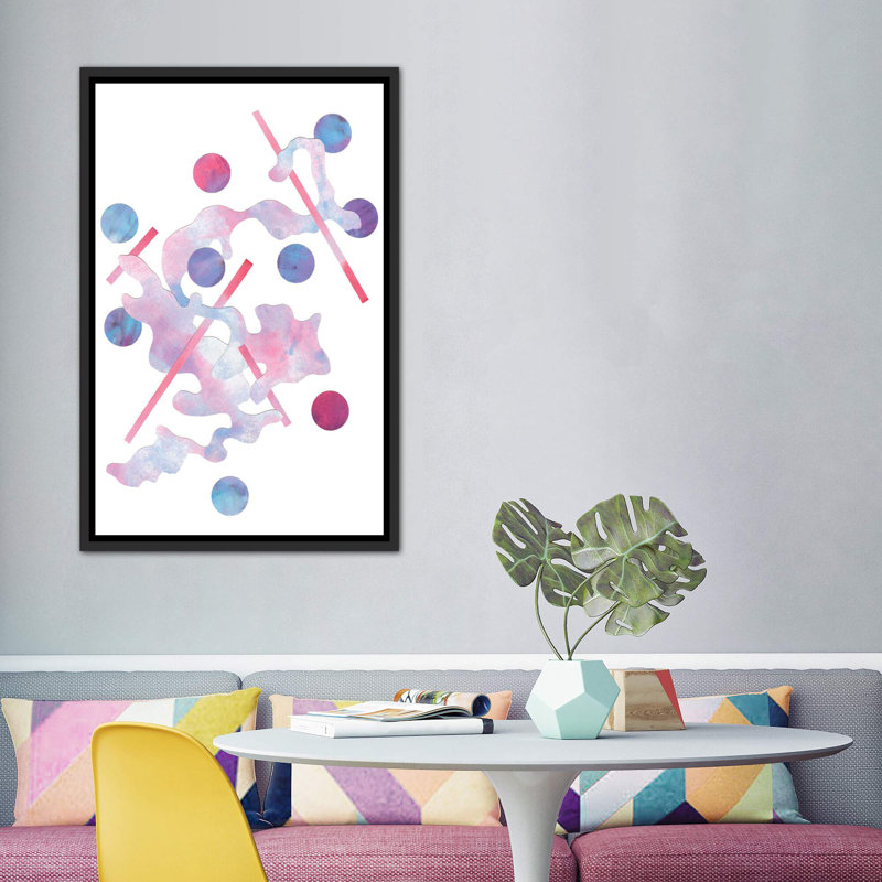 «Paint Cloud II» par Jamie Douglas - impression d'art graphique, H 60 po x l 40po x P 1,5 po, Toile encadrée noir délavé