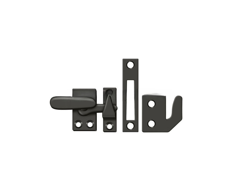 Verrou de fenêtre Deltana CF066U10B, fermeture à battant, petit, bronze huilé, Bronze huilé, H 1,3 po x l 1,5 po x P 0,5 po