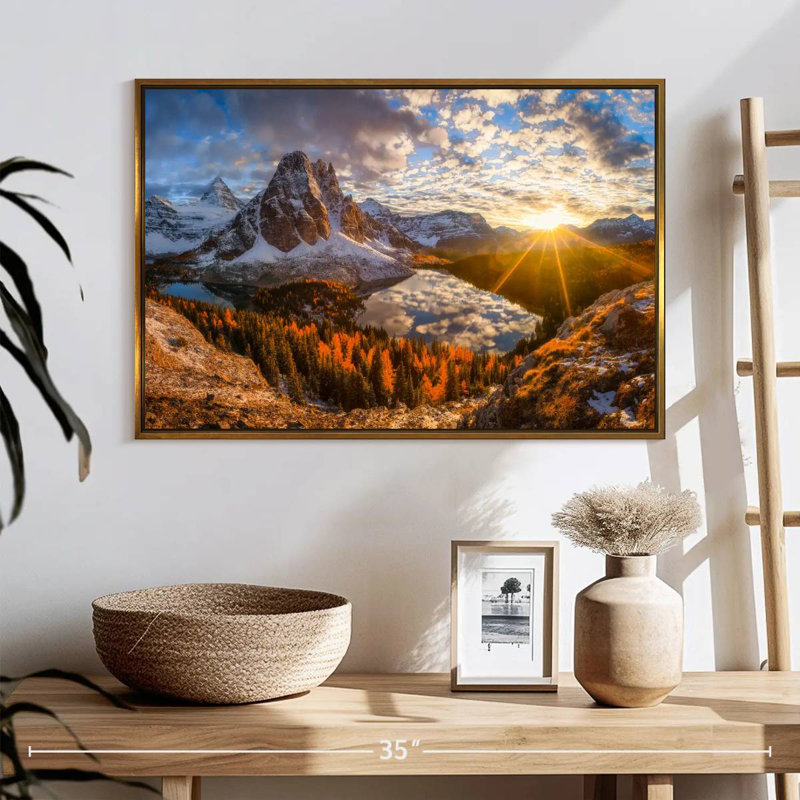 Le paradis sur terre, 25 po x 17 po, Cadre flottant doré