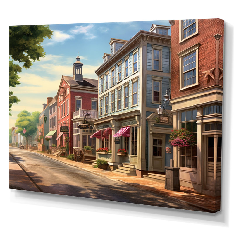 Connecticut's Village Charm, reproduction sur toile encadrée, H 34 po x l 44 po x P 1,5 po, Toile tendue