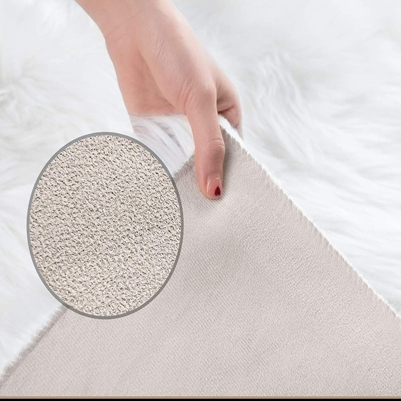 Leosvel Faux Sheepskin Indoor Rug, Rectangle 5' x 6.5'