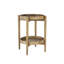 Table d'appoint ronde en bois massif West Village avec plateaux de service amovibles