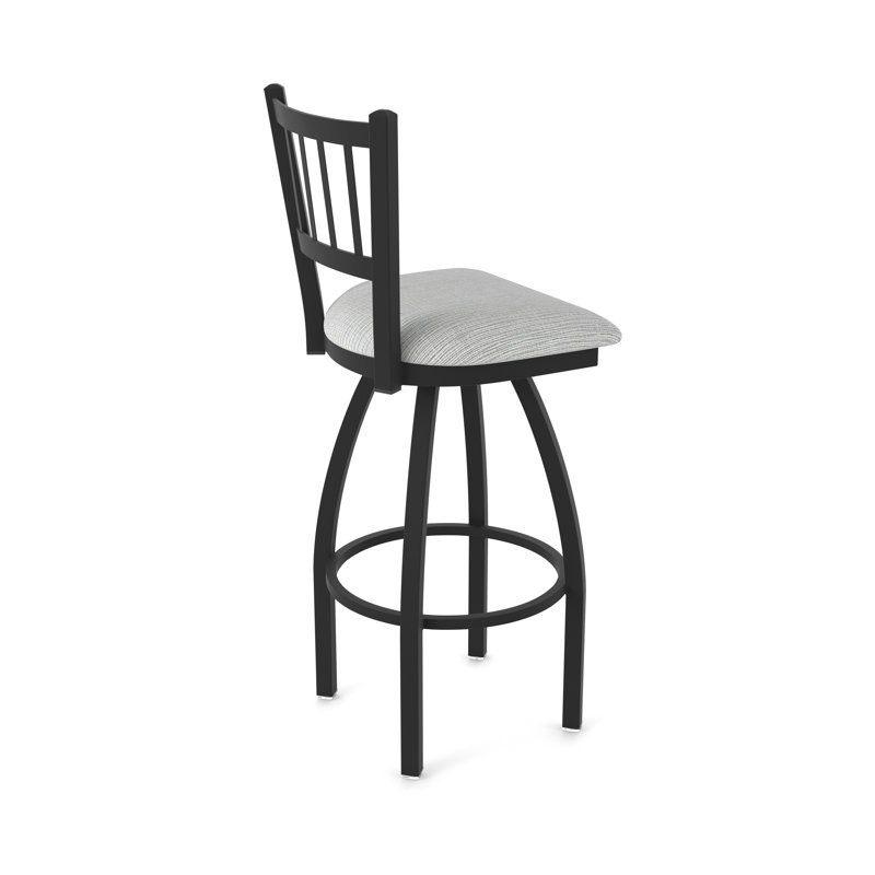 Tabouret pivotant 810 Contessa, Noir froissé, Tissu - alpin graphique, Très grand (siège d'une hauteur de 36 po)