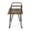 Chaise rustique - 2 chaises, sièges en bois, cadres en fer, finition pour le patio extérieur, élégante