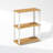 Turn-S-Tube 3-Tier Multipurpose Bookcase, Shelf Display Rack with Square Tube, Beech/White